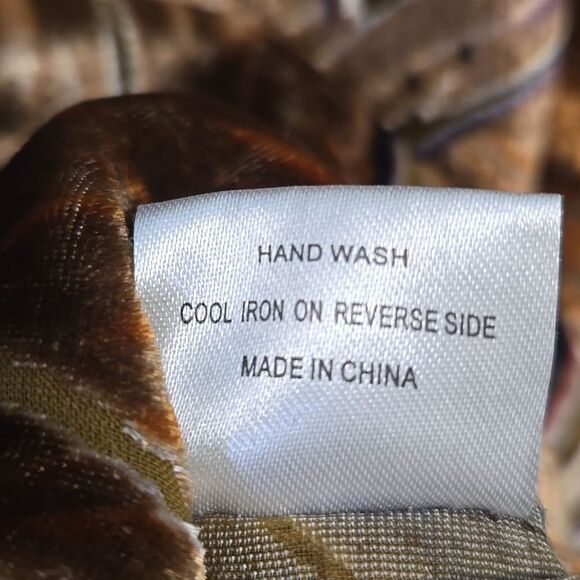 Cotton Club Velvet Burnout Top Size 12 Whimsigoth Maximalism Sheer Artsy Tassel - Picture 7 of 15